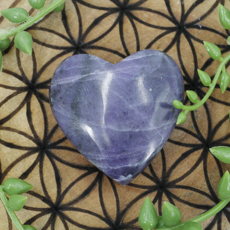 Polished Purple Opal Hearts || Spiritual Enhancement || Mexico-Nature's Treasures