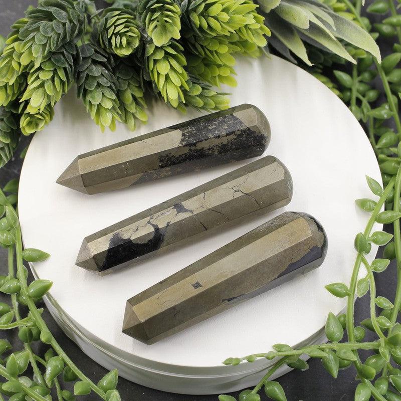 Polished Pyrite Massage Point Tools || Peru-Nature's Treasures