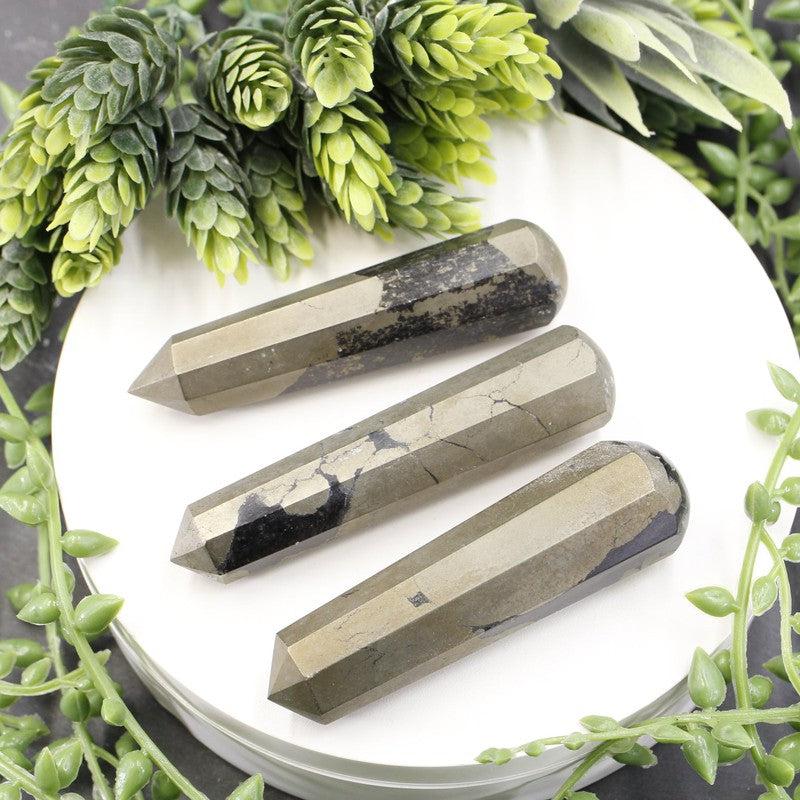 Polished Pyrite Massage Point Tools || Peru-Nature's Treasures