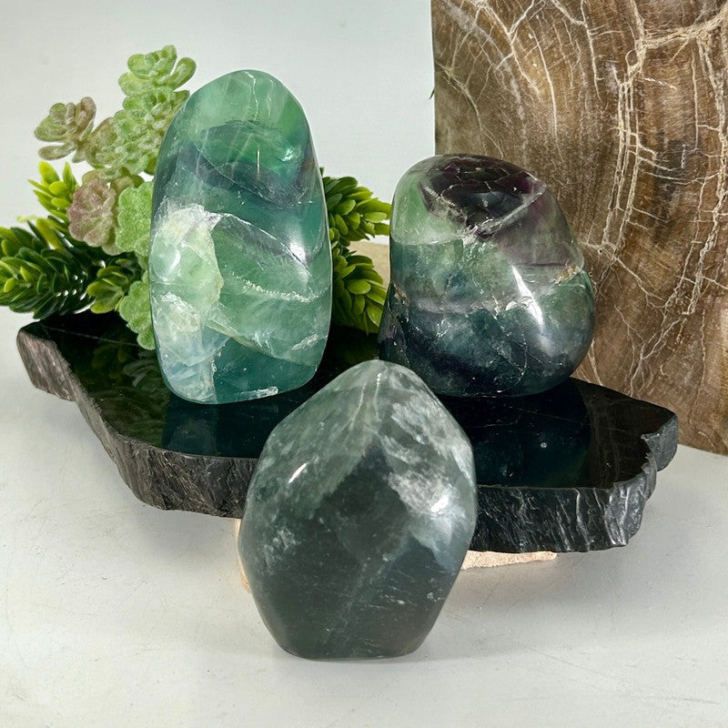 Polished Rainbow Fluorite Free Forms || Mental Clarity || China-Nature's Treasures