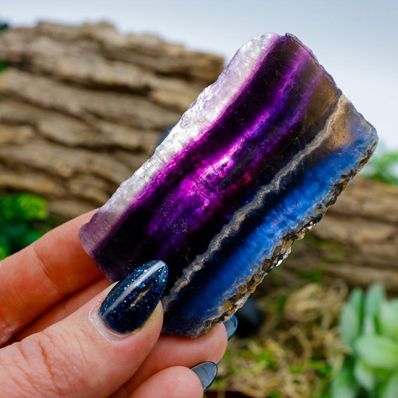 Polished Rainbow Fluorite Slabs || Trunk Show 2024-Nature's Treasures