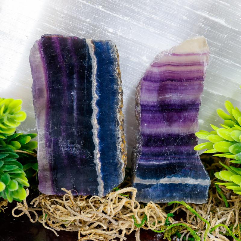 Polished Rainbow Fluorite Slabs || Trunk Show 2024-Nature's Treasures