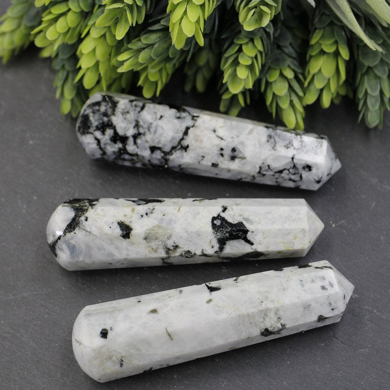 Polished Rainbow Moonstone Massage Point Tool || India-Nature's Treasures