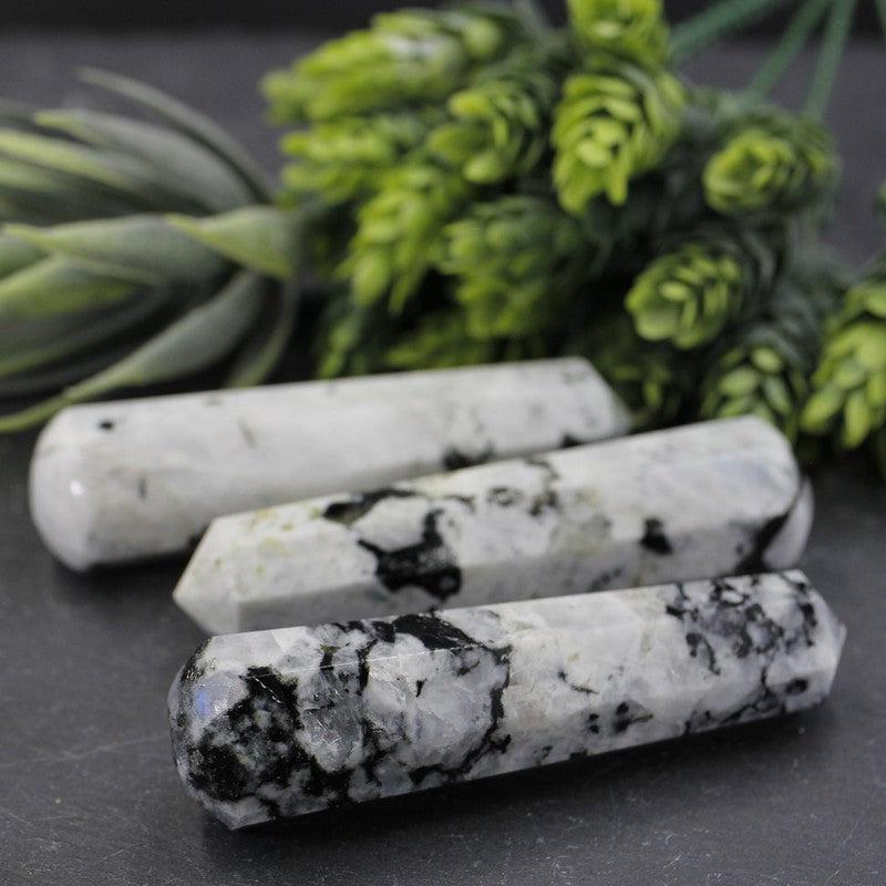 Polished Rainbow Moonstone Massage Point Tool || India-Nature's Treasures