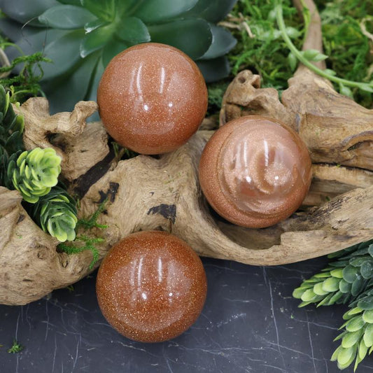 Polished Red Goldstone Sphere || 40 MM-Nature's Treasures