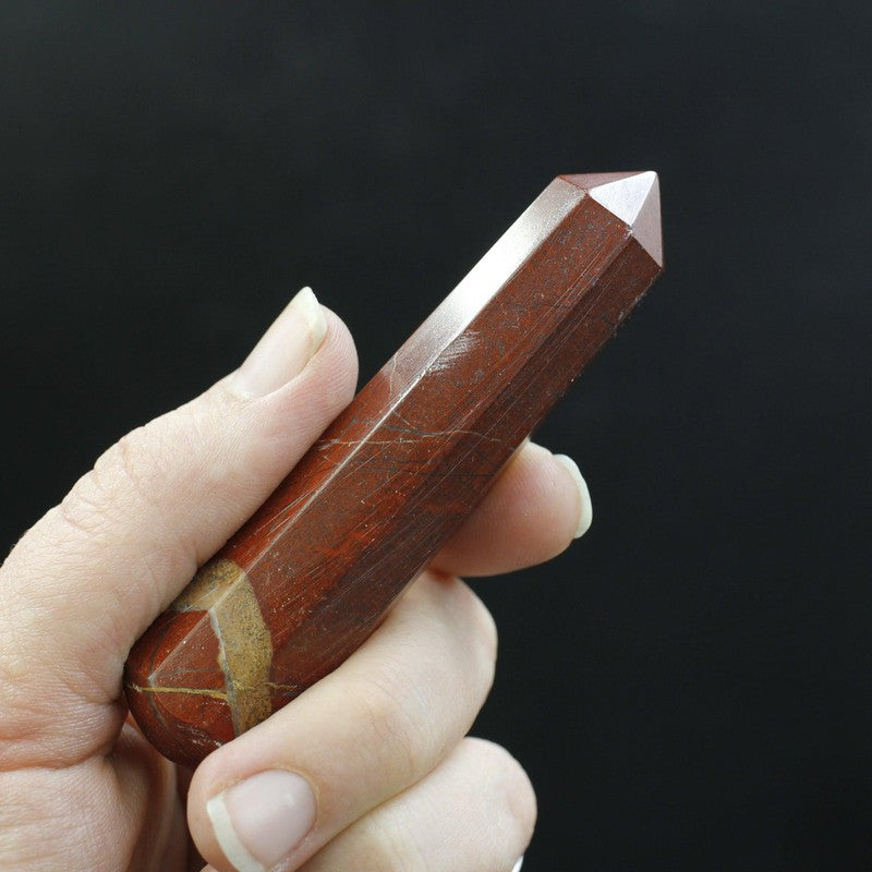 Polished Red Jasper Massage Point Tools || Brazil-Nature's Treasures