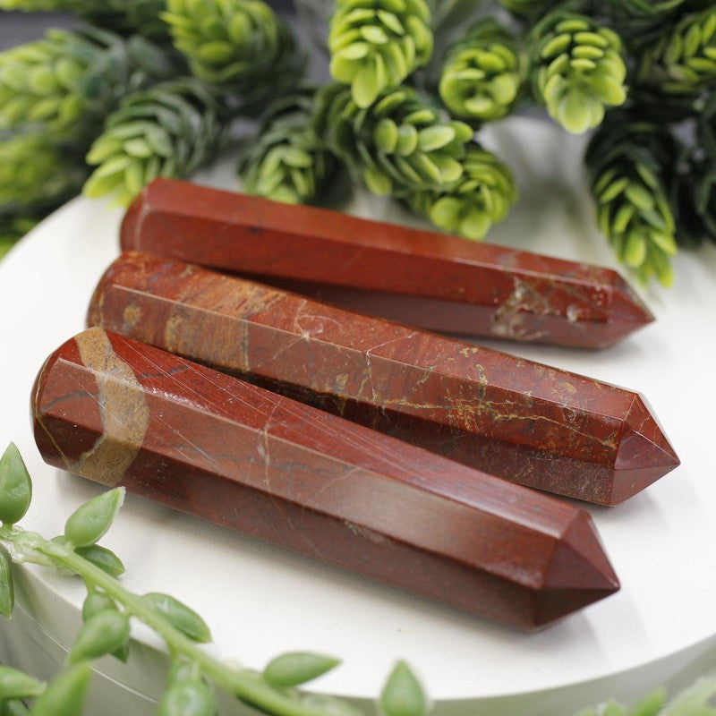 Polished Red Jasper Massage Point Tools || Brazil-Nature's Treasures