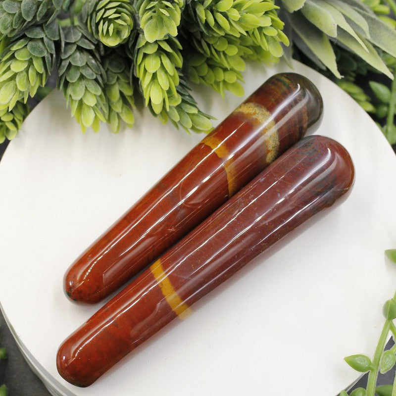 Polished Red Jasper Massage Point Tools || Brazil-Nature's Treasures