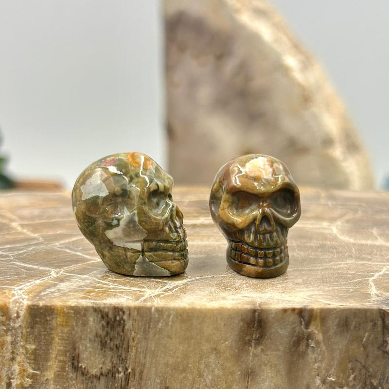 Polished Rhyolite Skull Carvings || Brazil-Nature's Treasures