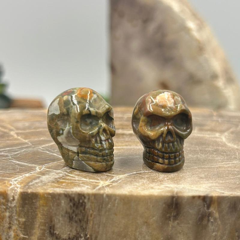 Polished Rhyolite Skull Carvings || Brazil-Nature's Treasures