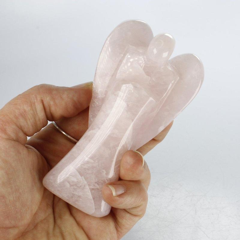 Polished Rose Quartz Angel Carvings || Self-Love || Brazil-Nature's Treasures