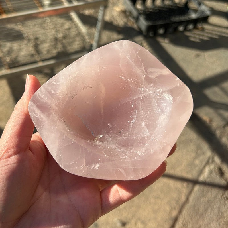 Polished Rose Quartz Crystal Bowls || Trunk Show-Nature's Treasures