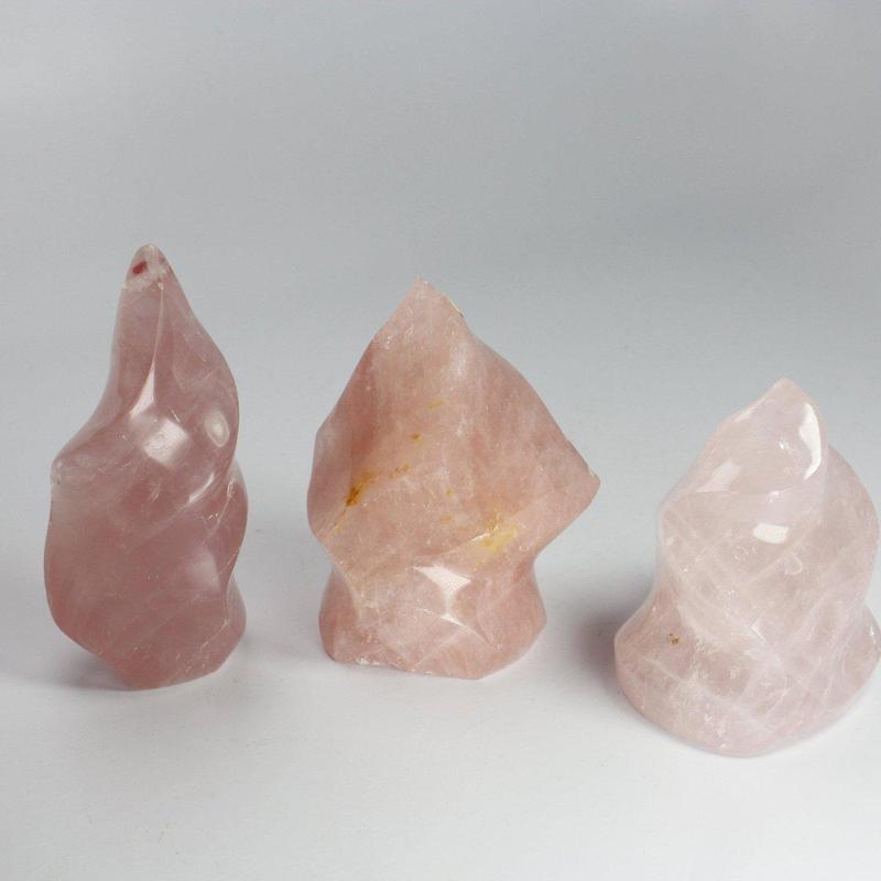 Polished Rose Quartz Free Form Flames || Inner Love || Madagascar-Nature's Treasures