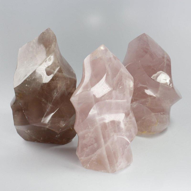 Polished Rose Quartz Free Form Flames || Inner Love || Madagascar-Nature's Treasures