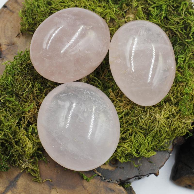 Polished Rose Quartz Gallet Palm Stones || Self-Love || Madagascar-Nature's Treasures