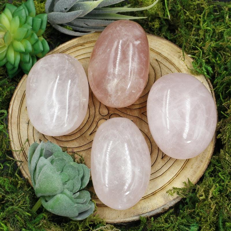 Polished Rose Quartz Gallet Palm Stones || Self-Love || Madagascar-Nature's Treasures