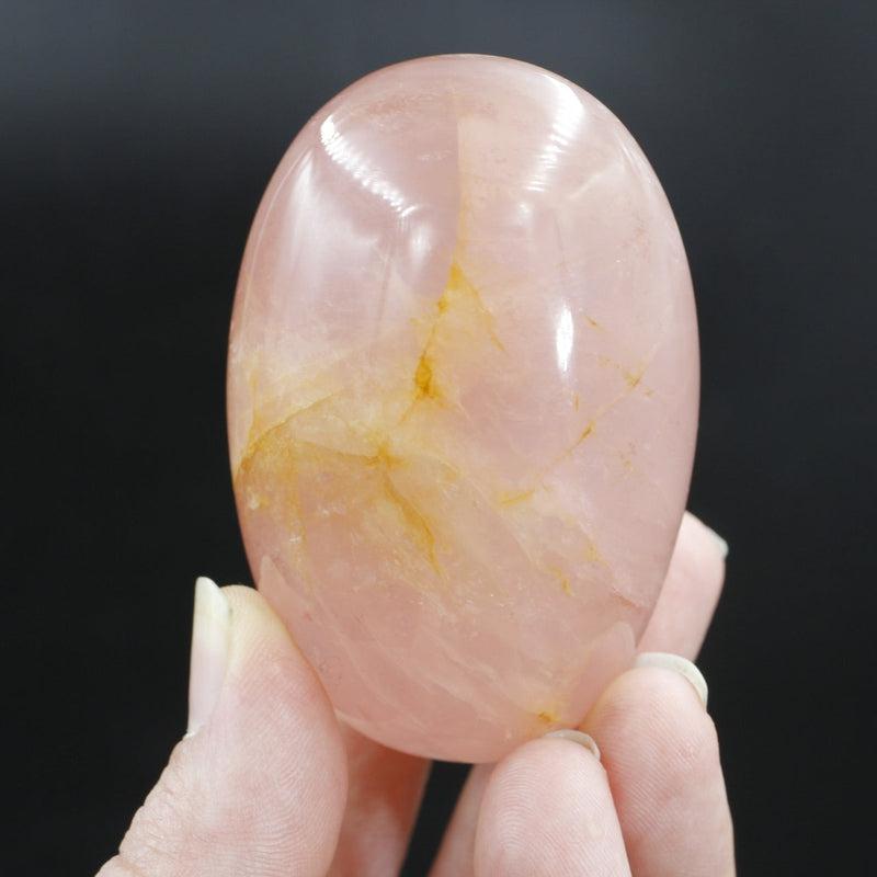 Polished Rose Quartz Gallet Palm Stones || Self-Love || Madagascar-Nature's Treasures