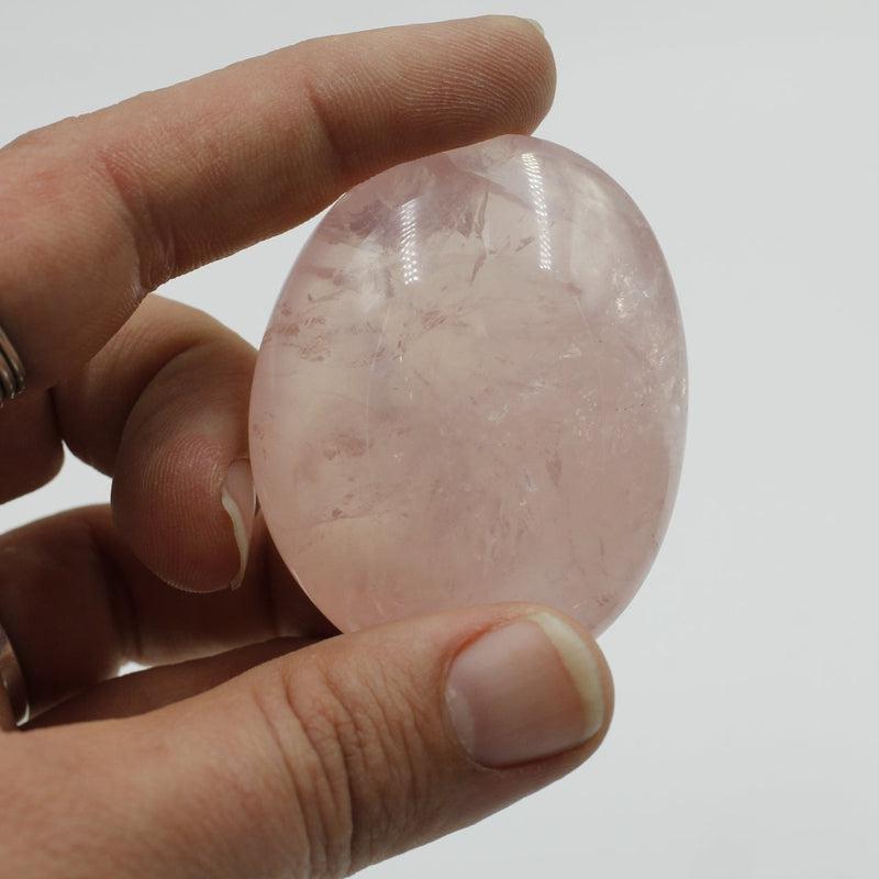 Polished Rose Quartz Gallet Palm Stones || Self-Love || Madagascar-Nature's Treasures
