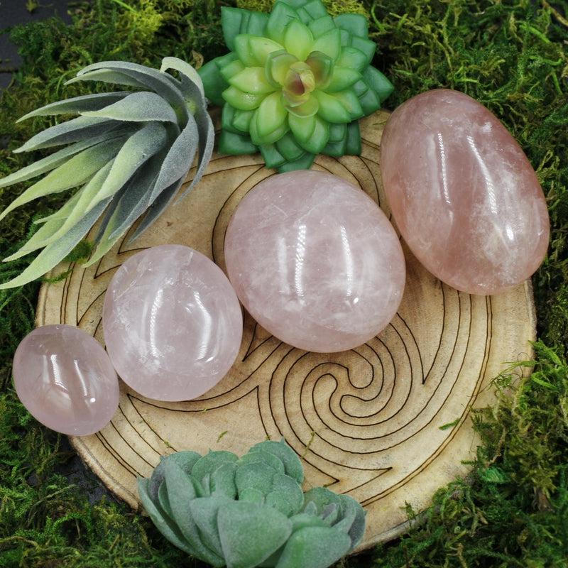 Polished Rose Quartz Gallet Palm Stones || Self-Love || Madagascar-Nature's Treasures