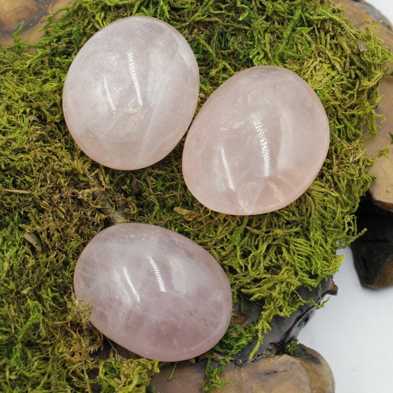 Polished Rose Quartz Gallet Palm Stones || Self-Love || Madagascar-Nature's Treasures