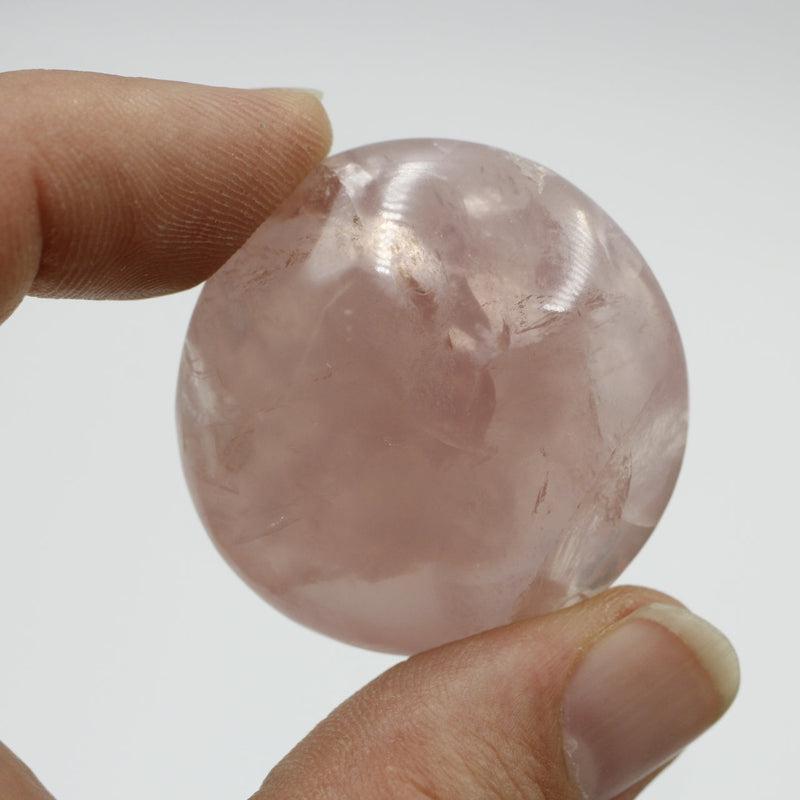 Polished Rose Quartz Gallet Palm Stones || Self-Love || Madagascar-Nature's Treasures