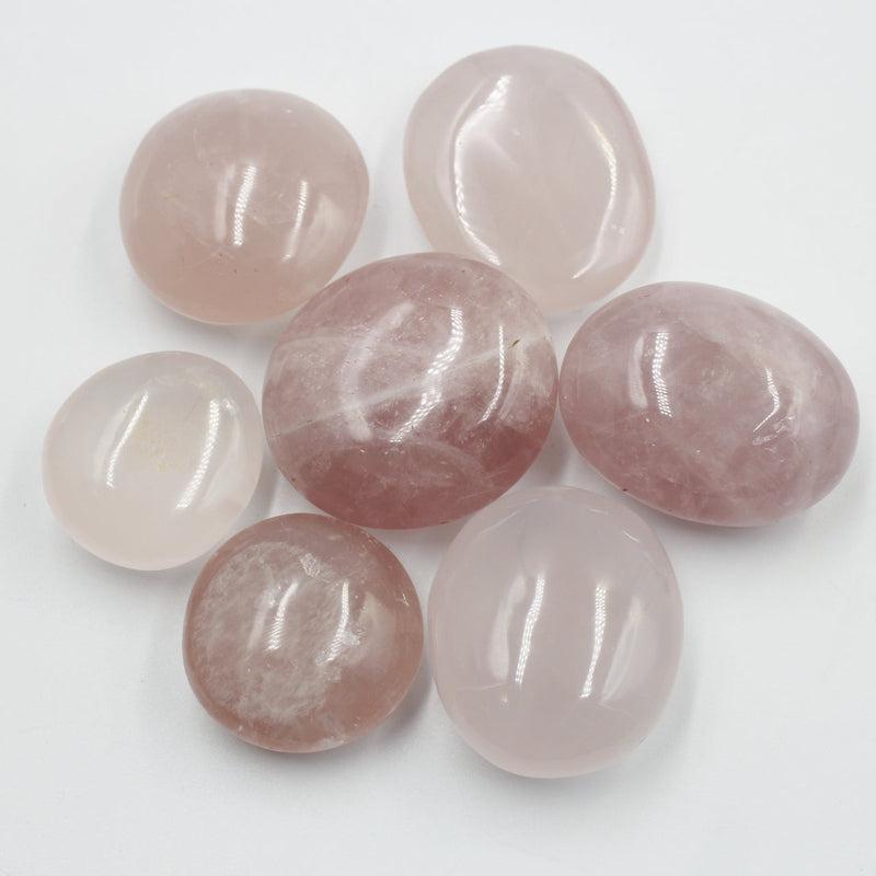 Polished Rose Quartz Gallet Palm Stones || Self-Love || Madagascar-Nature's Treasures