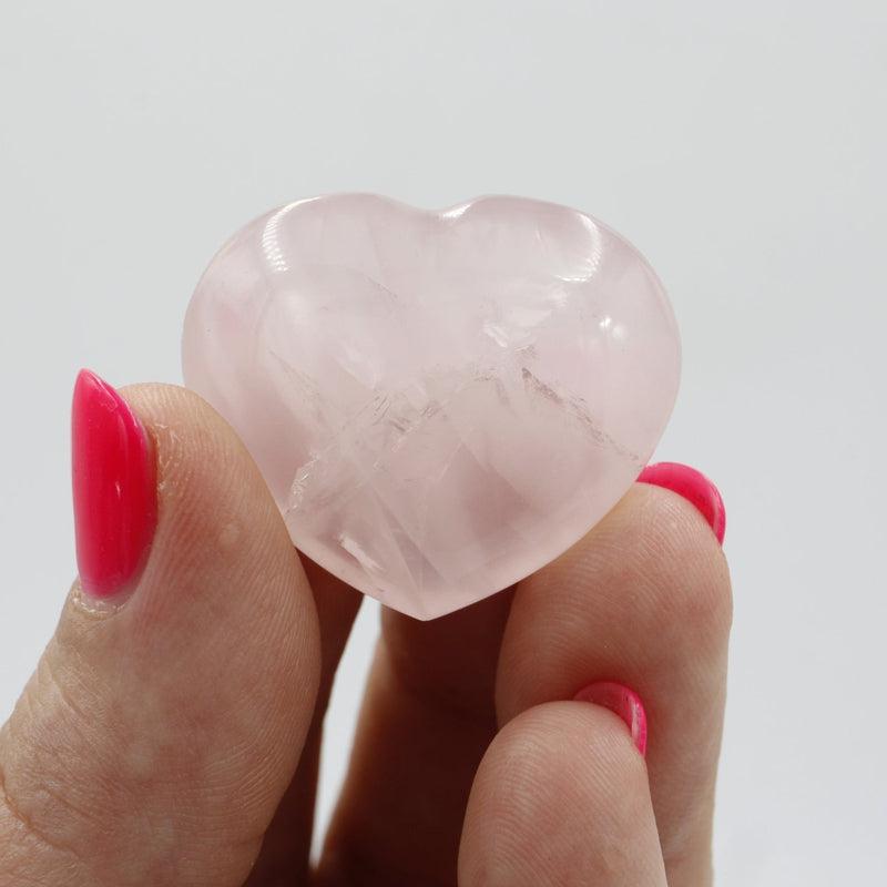 Polished Rose Quartz Hearts || Self Love, Inner Healing || Madagascar-Nature's Treasures