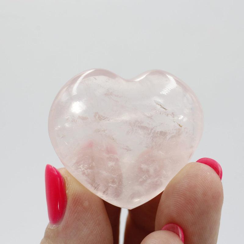 Polished Rose Quartz Hearts || Self Love, Inner Healing || Madagascar-Nature's Treasures