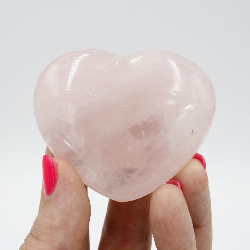 Polished Rose Quartz Hearts || Self Love, Inner Healing || Madagascar-Nature's Treasures