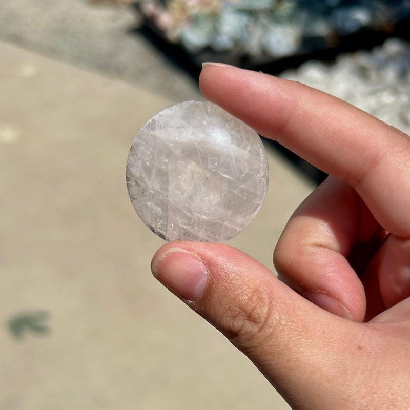 Polished Rose Quartz Round Cabochons || Brazil-Nature's Treasures