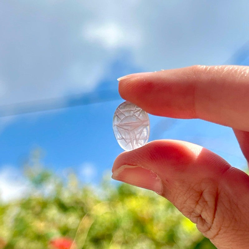 Polished Rose Quartz Scarab Beetle Cabochons || Brazil