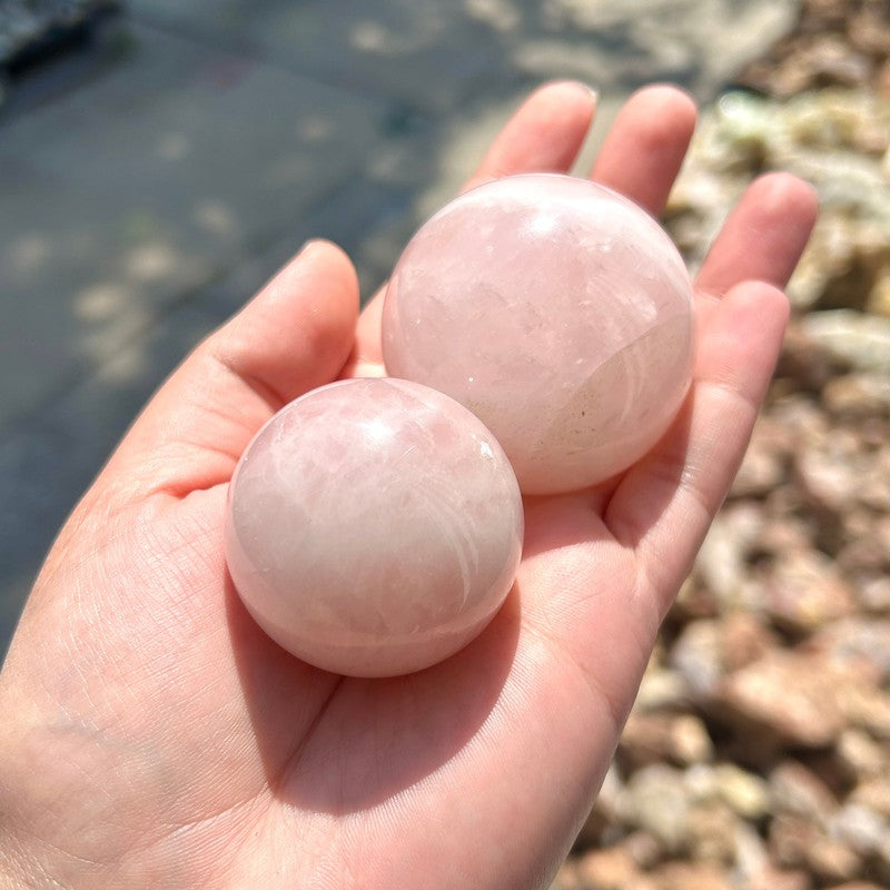 Polished Rose Quartz Spheres || Inner Love || Brazil-Nature's Treasures