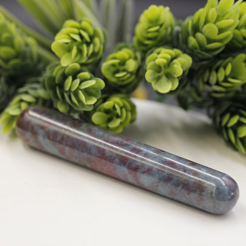 Polished Ruby In Kyanite Massage Tool || India-Nature's Treasures