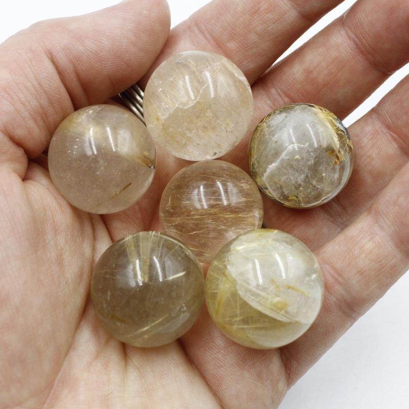 Polished Rutilated Quartz Sphere's || Brazil-Nature's Treasures