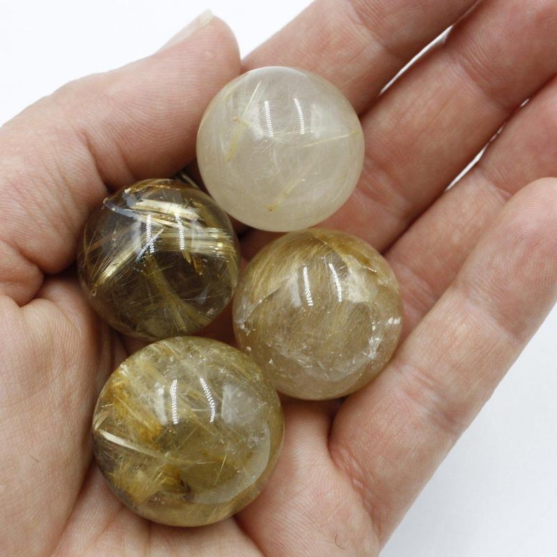 Polished Rutilated Quartz Sphere's || Brazil-Nature's Treasures