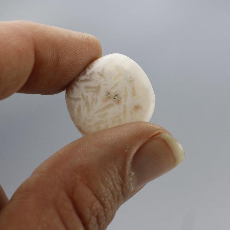 Polished Scolecite Tumble Stone || Inner Peace, Cleansing || India-Nature's Treasures