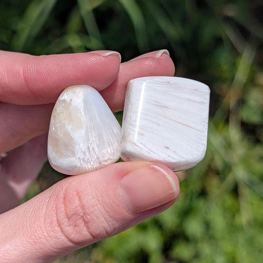 Polished Scolecite Tumble Stone || Inner Peace, Cleansing || India-Nature's Treasures