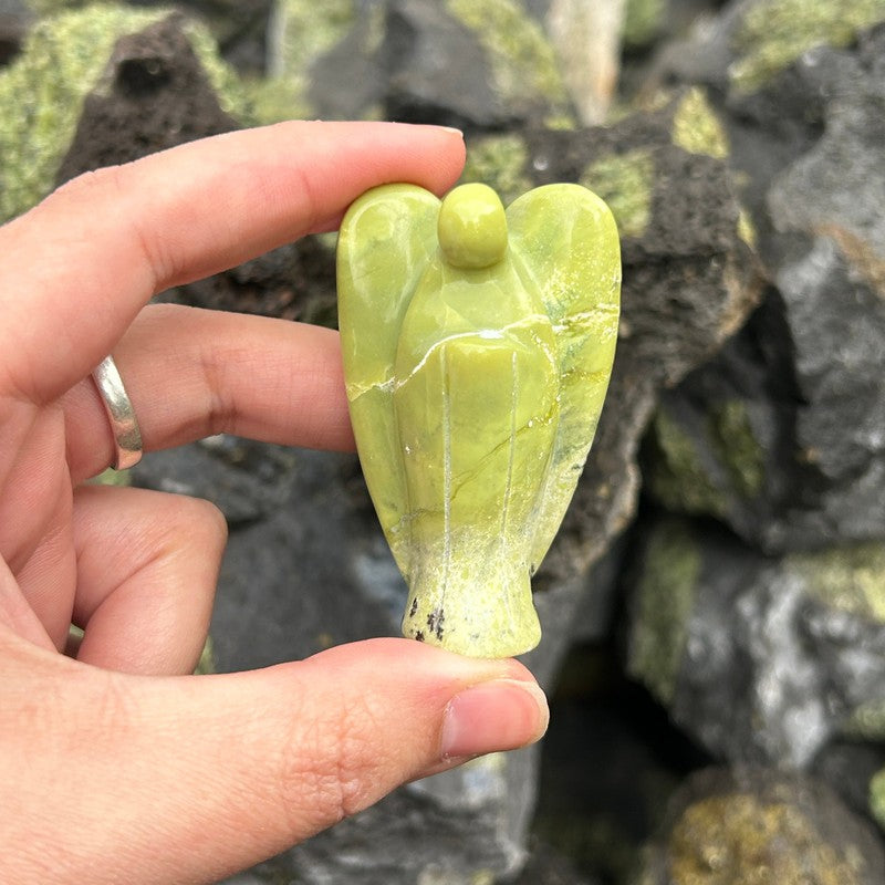Polished Serpentine Angel Carvings || Peru-Nature's Treasures