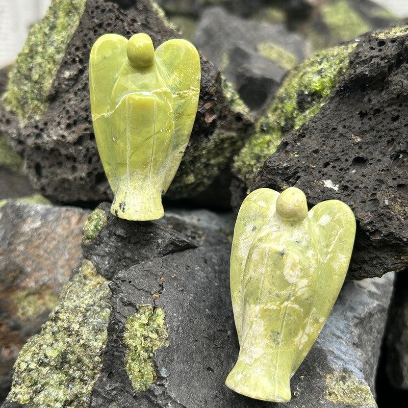 Polished Serpentine Angel Carvings || Peru-Nature's Treasures