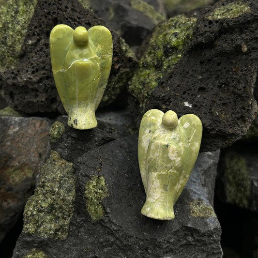 Polished Serpentine Angel Carvings || Peru-Nature's Treasures
