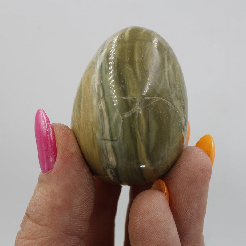 Polished Serpentine Eggs 45mm || Kundalini, Balance-Nature's Treasures