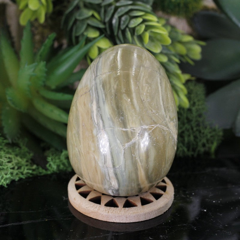 Polished Serpentine Eggs 45mm || Kundalini, Balance-Nature's Treasures