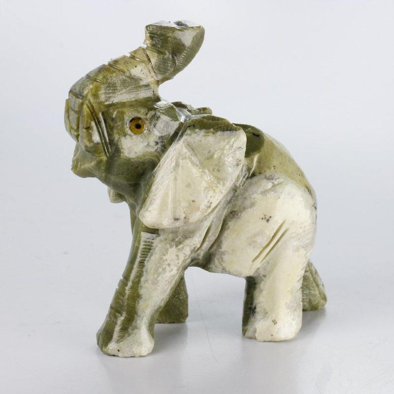 Polished Serpentine Elephant Carvings || Peru-Nature's Treasures