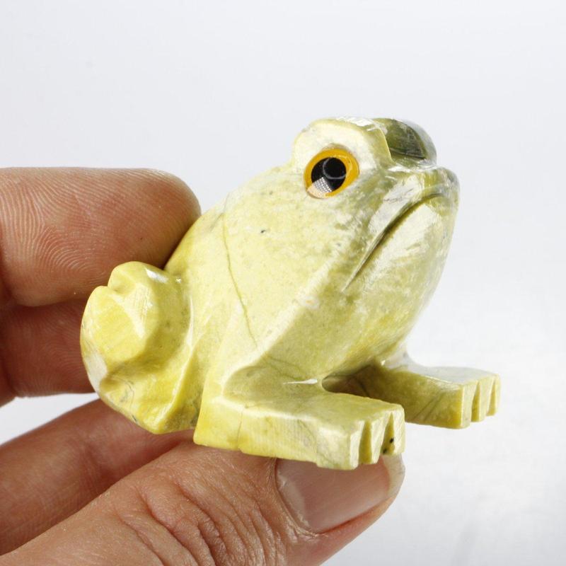 Polished Serpentine Frog Carvings || Peru-Nature's Treasures