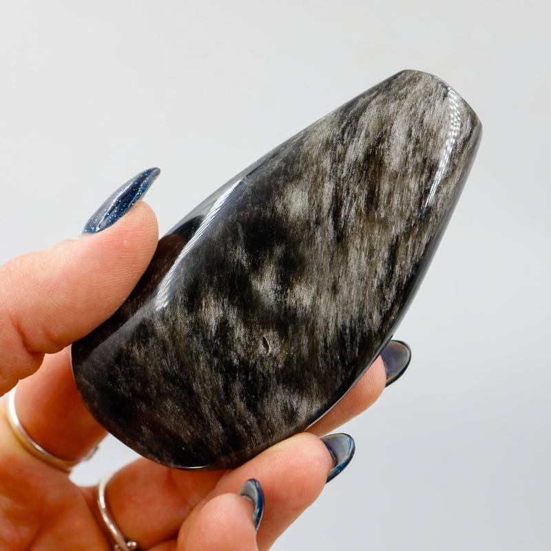 Polished Silver Sheen Obsidian Free Forms || Trunk Show 2024-Nature's Treasures