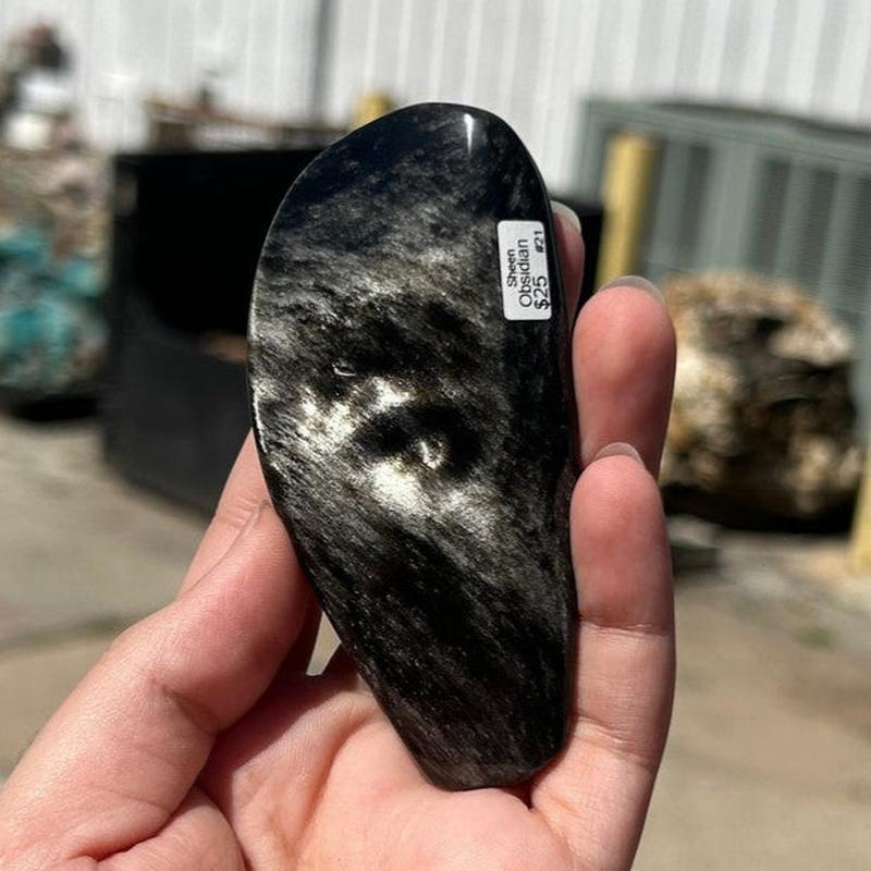 Polished Silver Sheen Obsidian Free Forms || Trunk Show 2024-Nature's Treasures