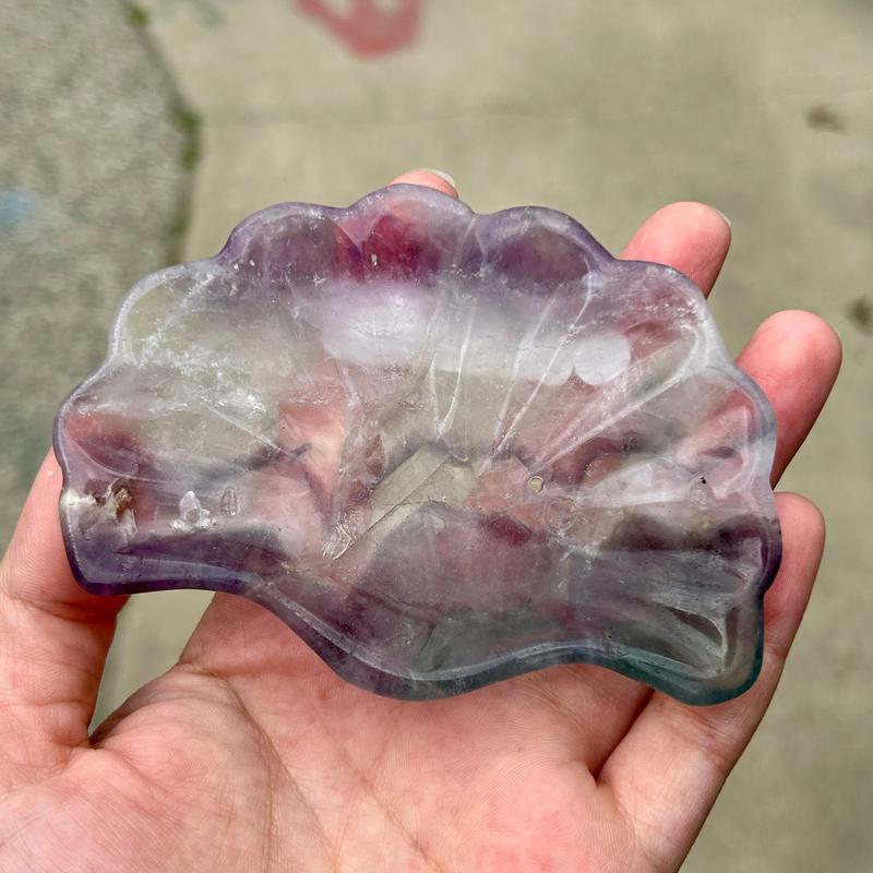 Polished Small Fluorite Dish Carved Bowls || Trunk Show-Nature's Treasures