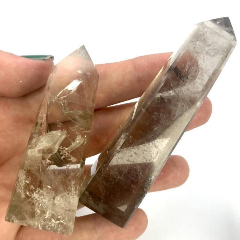 Polished Smoky Quartz Obelisk Tower Points || Protection || Brazil-Nature's Treasures