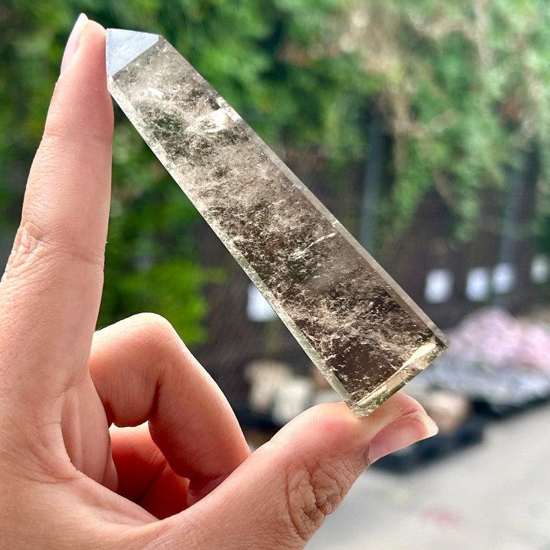 Polished Smoky Quartz Obelisk Tower Points || Protection || Brazil-Nature's Treasures