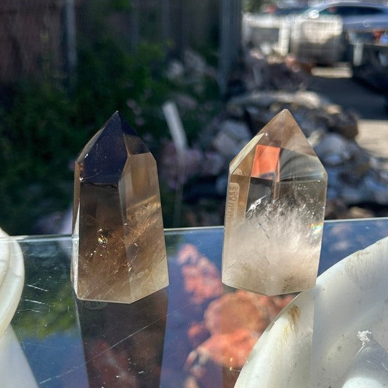 Polished Smoky Quartz Tower Points-Nature's Treasures